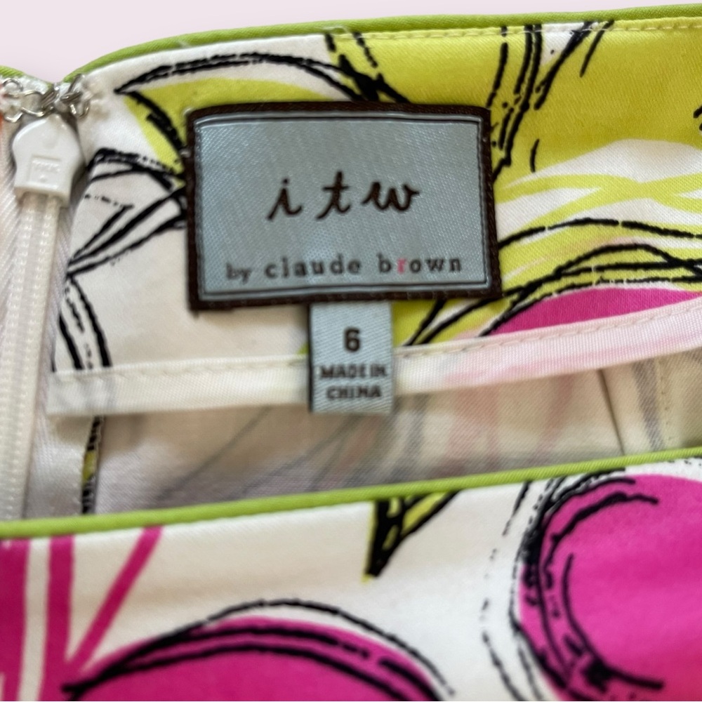 ITW by Claude Brown Neon Floral Skirt - Picture 6 of 6